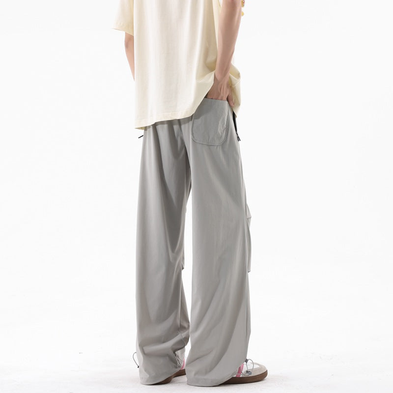 Herren Sporthose Weite Fit mit Draped-Design Schwarz