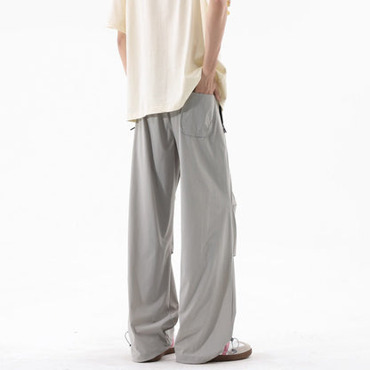 Herren Sporthose Weite Fit mit Draped-Design Schwarz