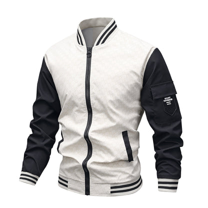 Herren Bomberjacke Modern Reflektierend Taschen