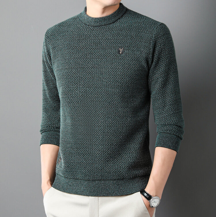 Herren Pullover Rundhals Strick Pullover Hochwertig Modern