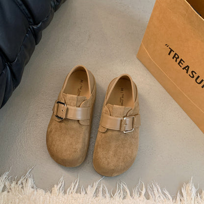 Damen Clogs Bequem Modisch Schnalle Schuhe