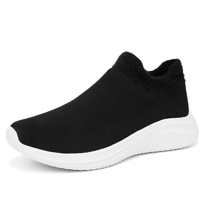 Damen Sneaker Bequem Warm Innenfutter Slip On Schuhe