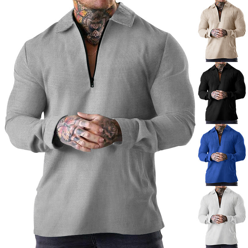 Herren Langarm-Shirt Mit Reißverschluss Modern Berlin - BerlinGlamour
