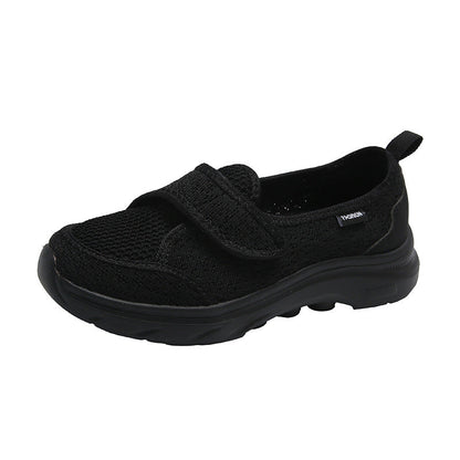 Damen Sneaker Slip-On Bequem Klettverschluss Weiße Schuhe