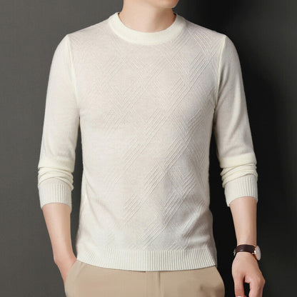 Herren Pullover Rundhals Strukturiert Elegante Mode - BerlinGlamour
