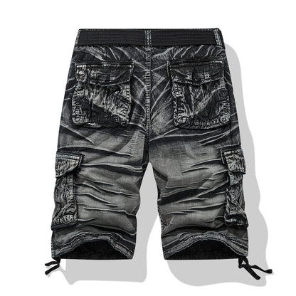 Herren Cargo Shorts Mit Taschen Verstellbar Sportlich