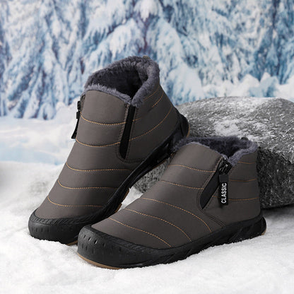 Damen Winterstiefel Gefüttert Rutschfest Mit Klettverschluss - BerlinGlamour