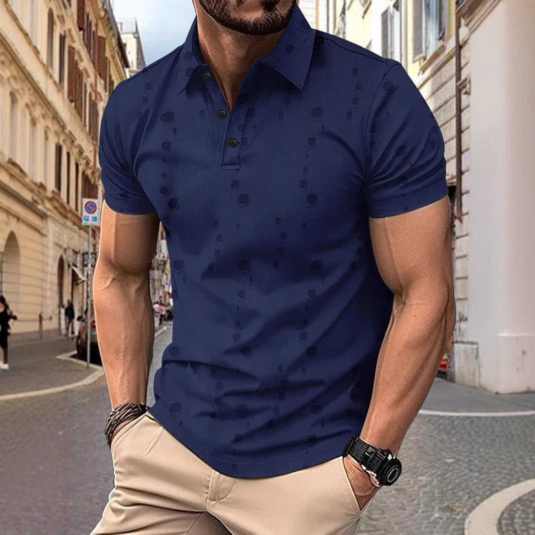Herren Polo Kurzarm Modern Feinstruktur - BerlinGlamour