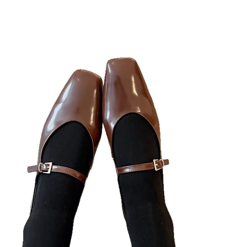 Damen Ballerinas Elegante Mary Jane Schuhe Komfortabel