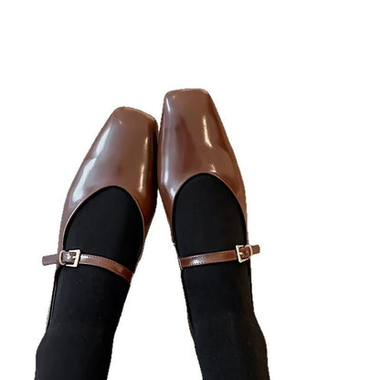 Damen Ballerinas Elegante Mary Jane Schuhe Komfortabel