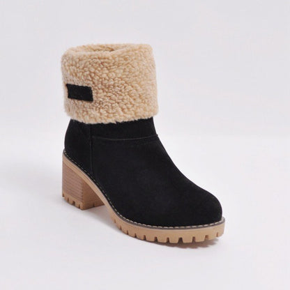 Damen Stiefel Weiches Kunstfell Robust Winterstiefel