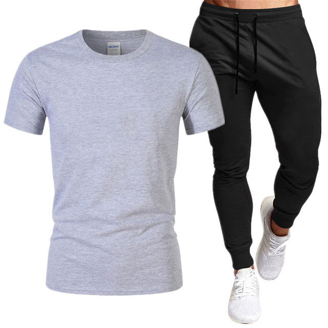 Herren Sportset Trainingsanzug T-Shirt Jogginghose Sportlich