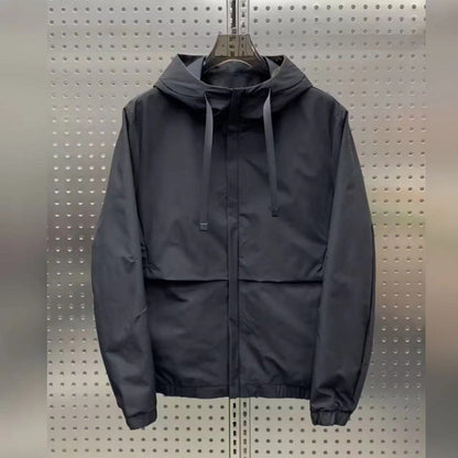 Herren Freizeitjacke mit Kapuzen Kragen und Taschen Sportlich Modern