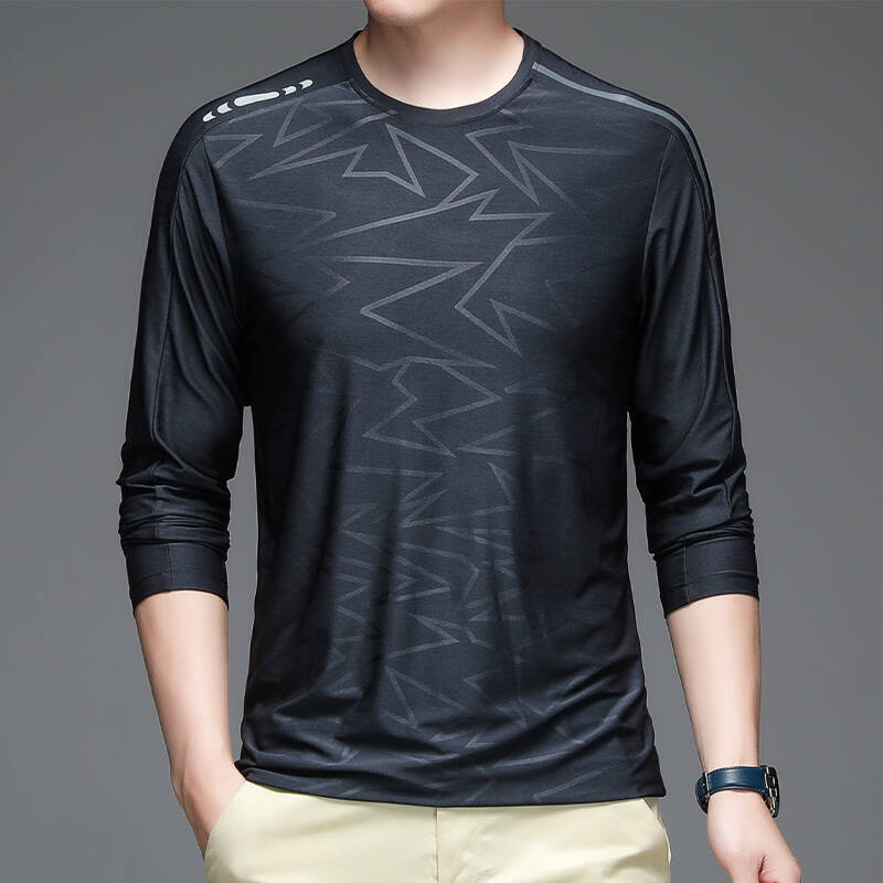 Herren Langarm-Shirt Sportlich Modern mit Trend-Muster
