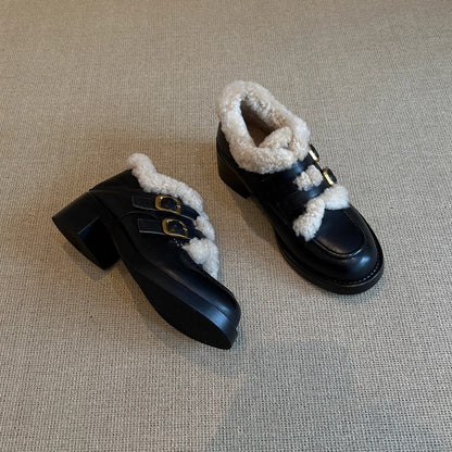 Damen Clogs Gefüttert Weich Kunstfell Kragen