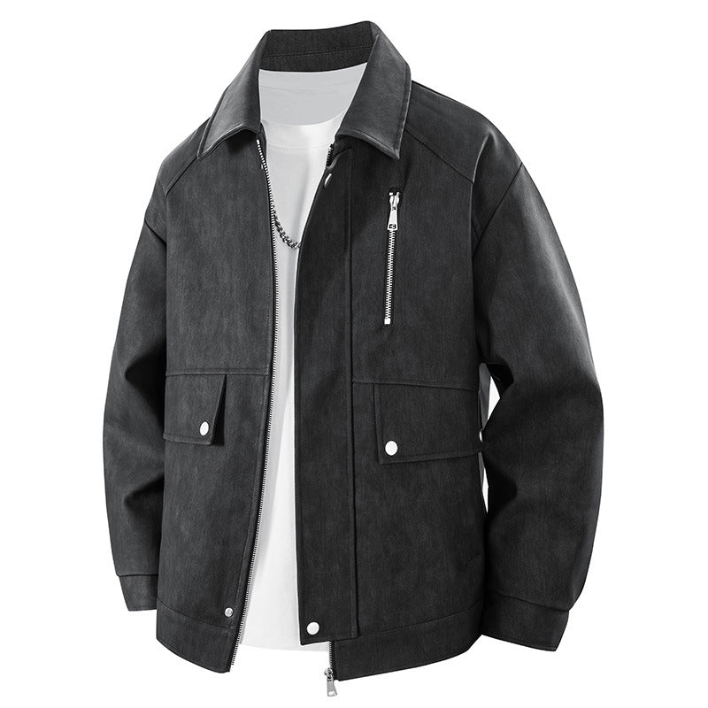 Herren Jacke Funktionell mit Reißverschlusstaschen Modern