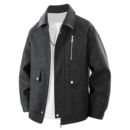 Herren Jacke Funktionell mit Reißverschlusstaschen Modern