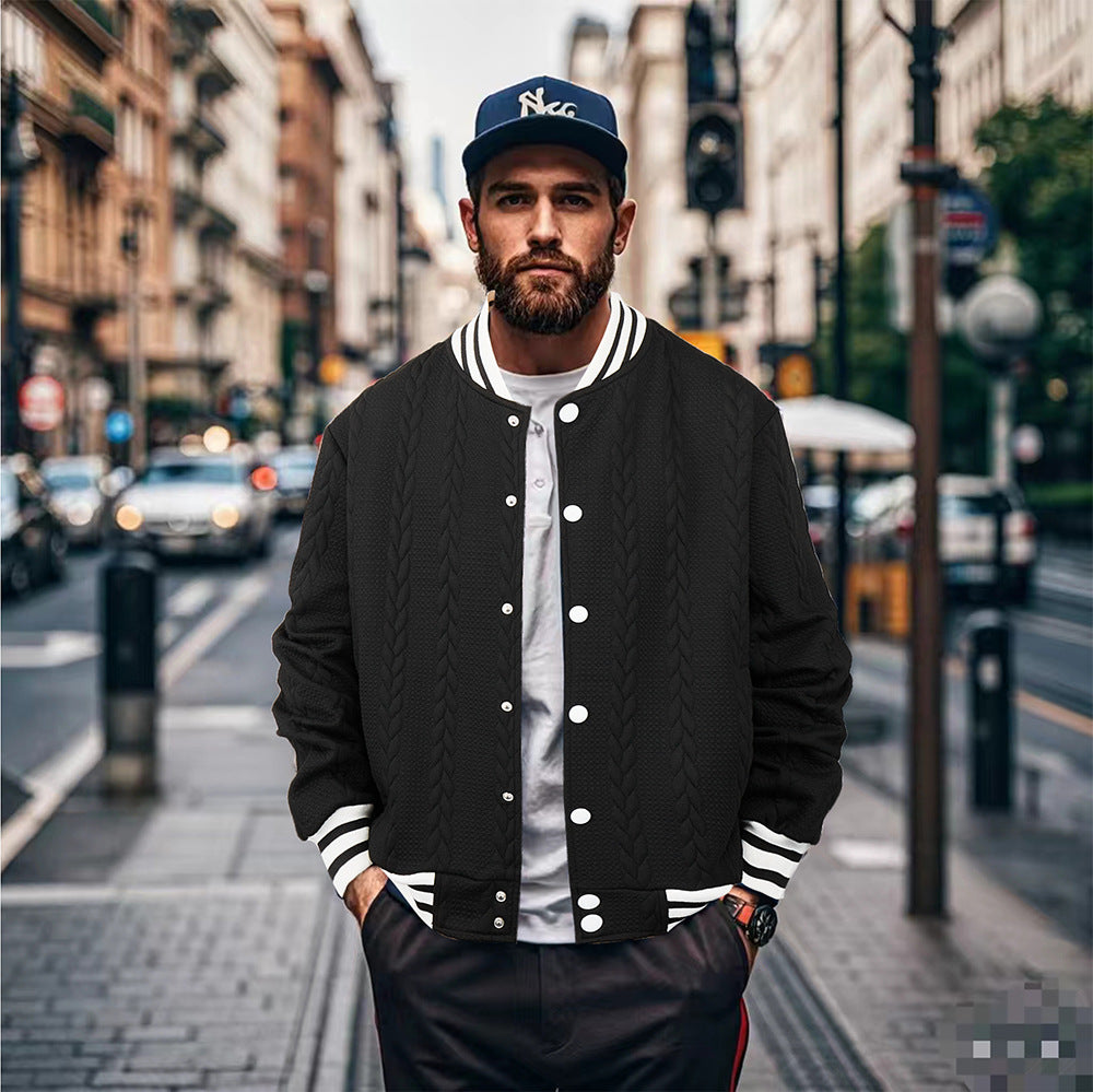 Herren Bomberjacke Sportlich Mit Kontraststreifen Modern - BerlinGlamour