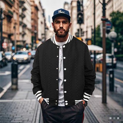 Herren Bomberjacke Sportlich Mit Kontraststreifen Modern - BerlinGlamour