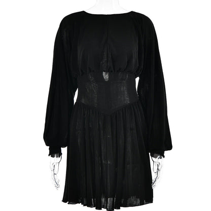 Elegantes Abendkleid mit Weiten Ärmeln und Frauen Schnitt