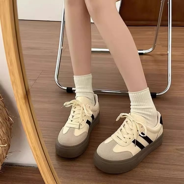 Damen Sneaker Retro-Style Hochwertig Stabil