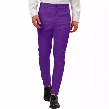 Herren Slim-Fit Hose Modern Elegant Schwarz