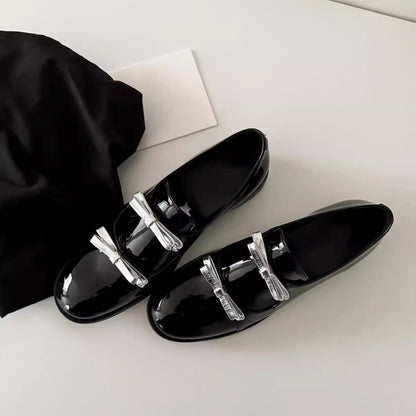 Elegante Damen Schnürschuhe mit Schnallen Schwarz