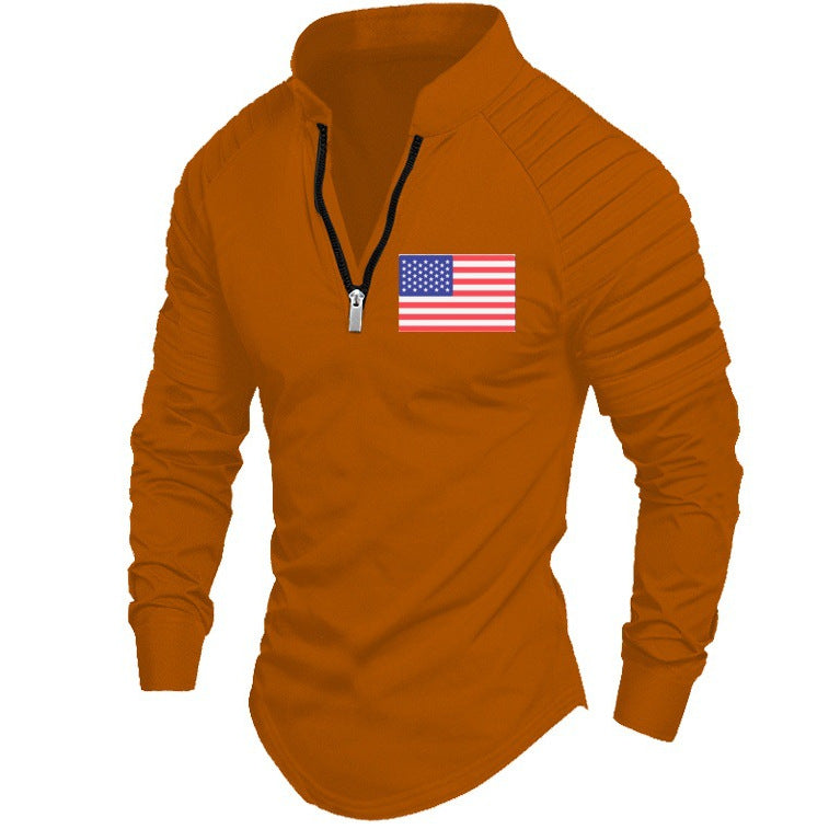 Herren Sportoberteil Reißverschluss Schulterdesign Modern