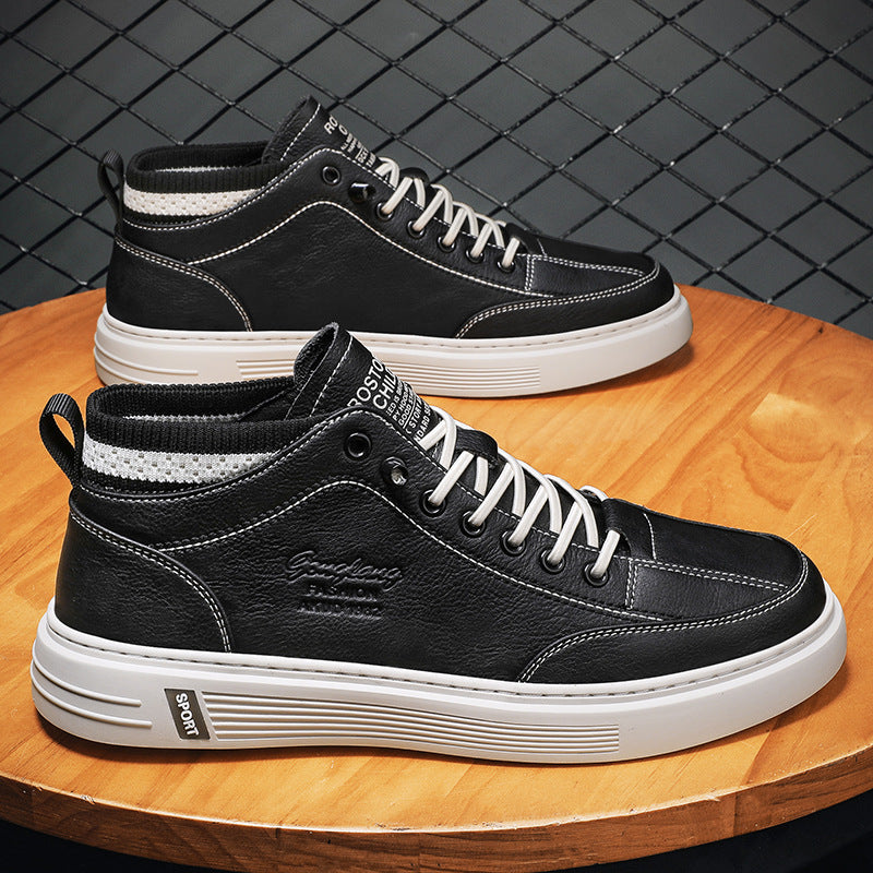 Damen Sneaker Hoch Hoher Schaft Kunstleder Elastisch