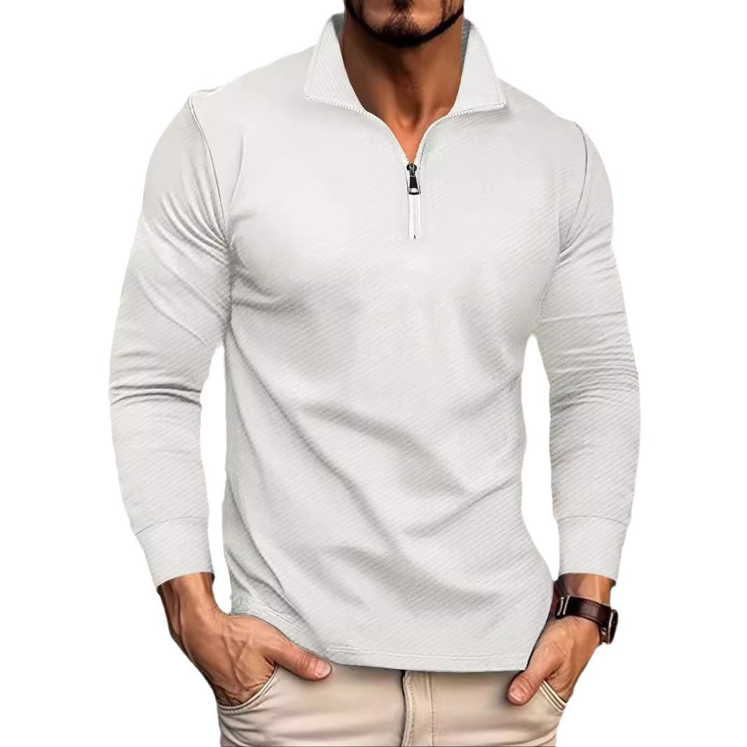 Herren Sportpullover Stehkragen Funktionsshirt Modern