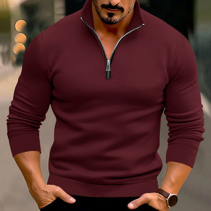 Herren Strickpullover Bequem Halbzipp Reißverschluss Modern