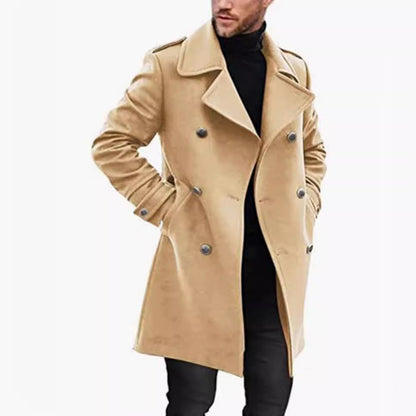 Herren Trenchcoat Leicht Elegant Frühjahr Mantel