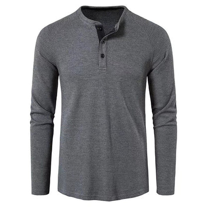 Herren Longsleeve Elegantes Hemd Mit Knöpfen Modern