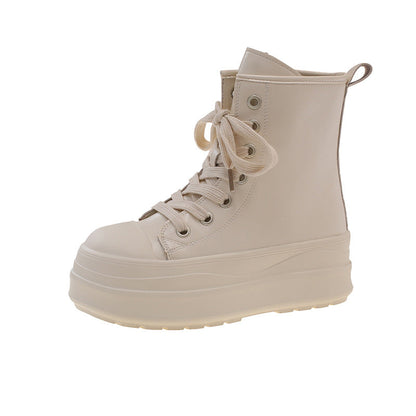 Damen Sneaker Plateau Hohe Sneakers Elegant Schnürsenkel
