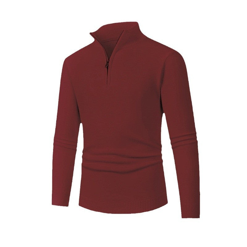 Herren Pullover Reißverschluss Kragen Warm Modern