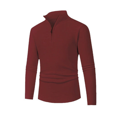 Herren Pullover Reißverschluss Kragen Warm Modern
