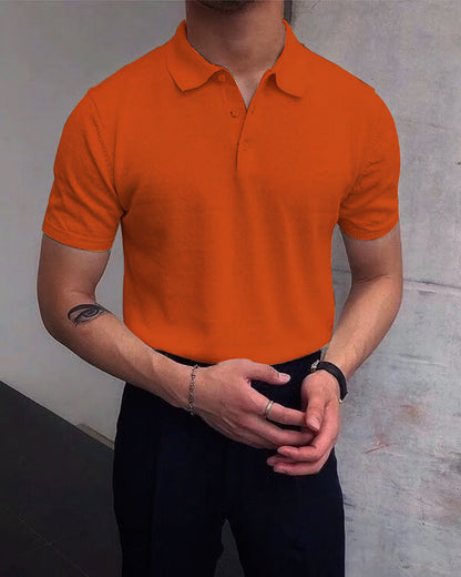 Herren Polo-Shirt Atmungsaktiv Elegant Kragen Baumwolle