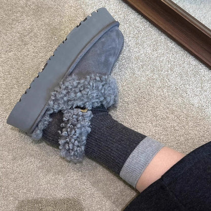Damen Clogs Weich Fell Innenfutter Rutschfest