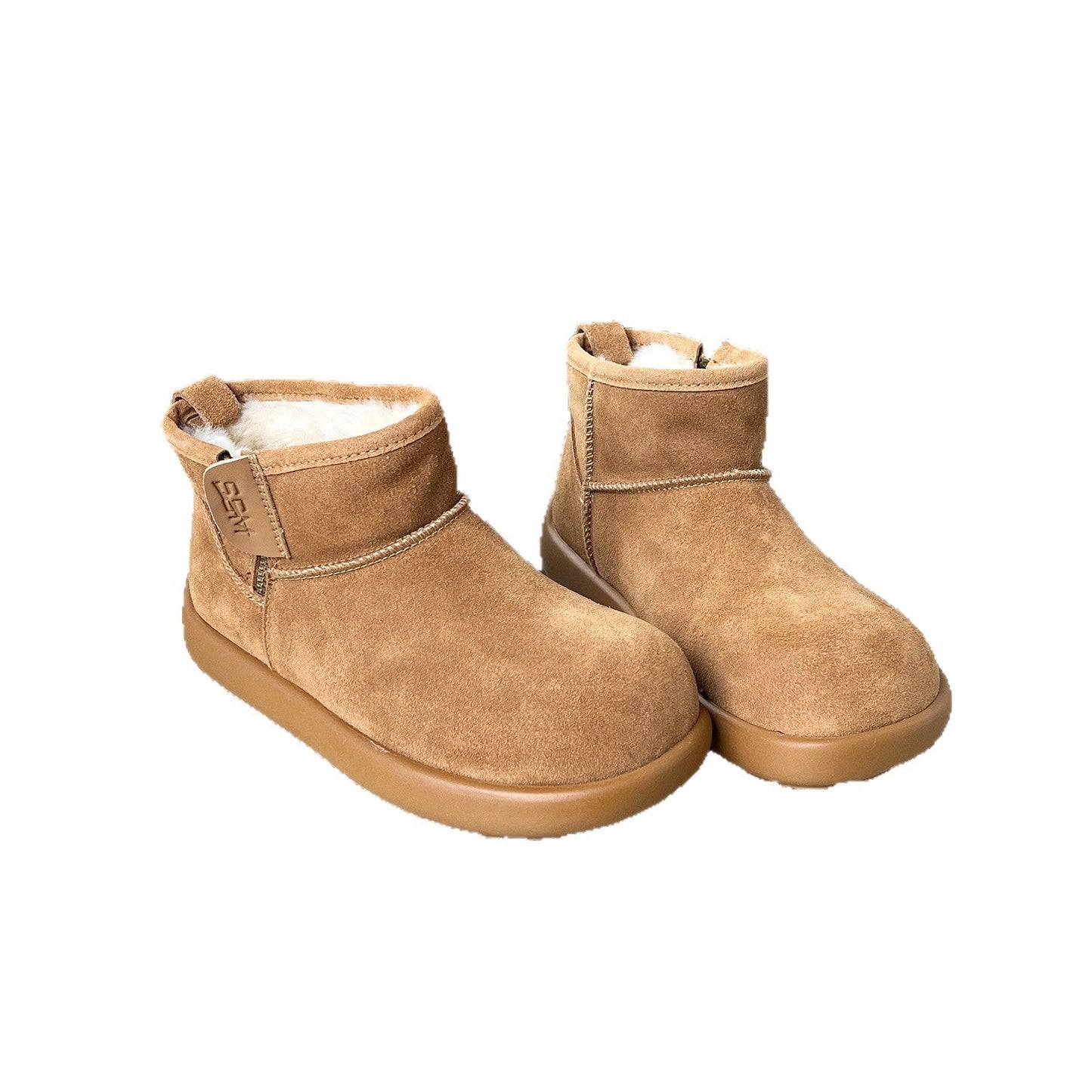 Weiche Winterstiefel Damen Warm Wildleder Kuschelstiefel