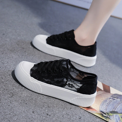 Damen Sneaker Spitze Applikation Luftig Netz