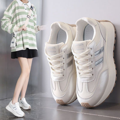 Damen Plateau Sneaker Bequem Sportlich Modisch