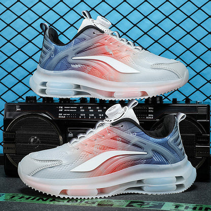 Damen Sneaker Sportlich Luftpolster Schnellschnürsystem