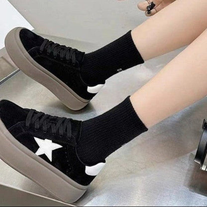 Damen Sneaker Plattform Hochzeit Schuhe Sternen Design - BerlinGlamour