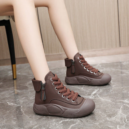 Damen Sneaker Hochformatig mit Reißverschluss Robust