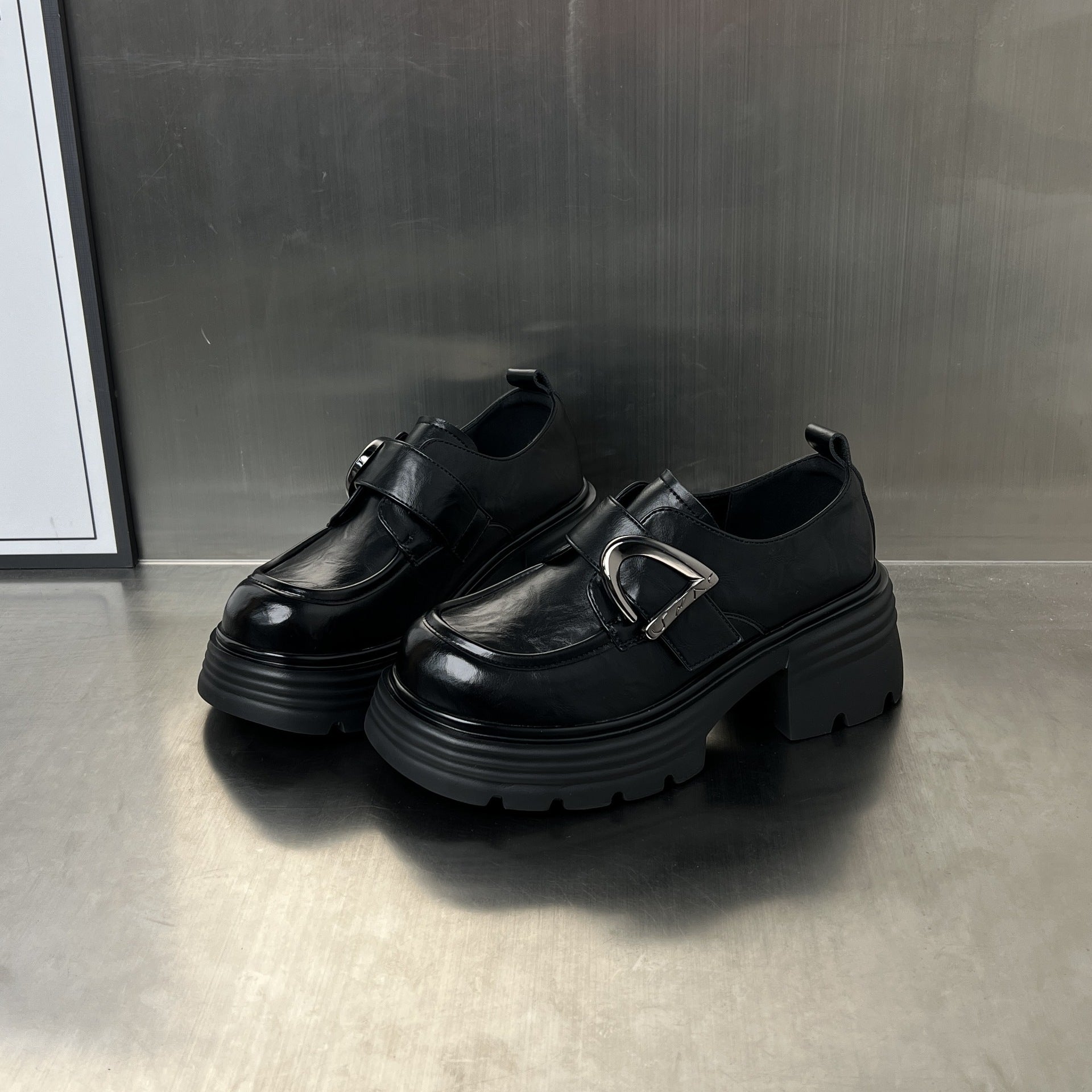 Damen Loafers Chunky Schnallenverschluss Größe 36-42 - BerlinGlamour