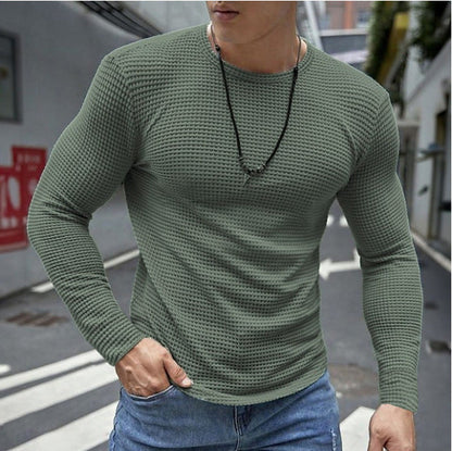 Herren Langarmshirt Strukturiert Moderne Oberfläche