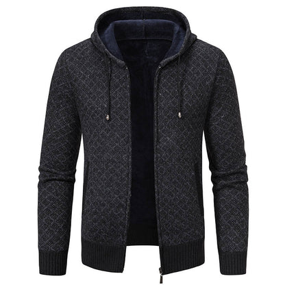 Herren Jacke Modern Wabenmuster Kapuze Trendy