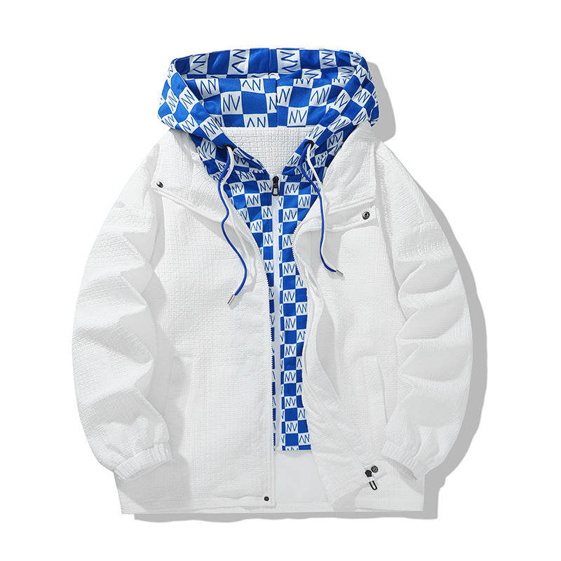 Herren Outdoorjacke atmungsaktiv verstellbares Kapuzen-Design