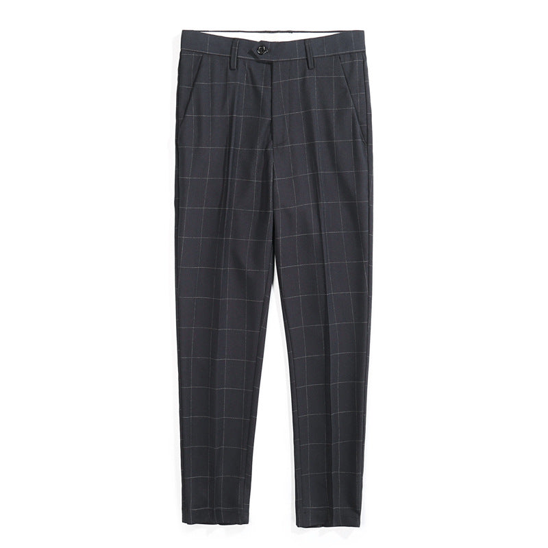 Herren Anzughose Kariert Business Chic