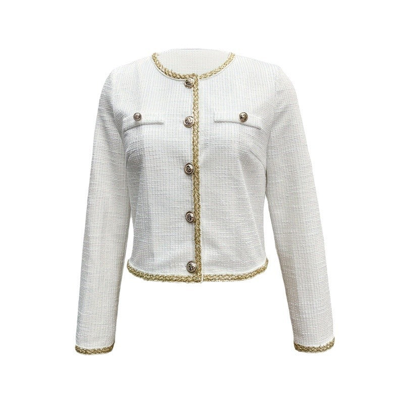 Damen Kurzjacke Elegante mit Knöpfen Schlicht Modern